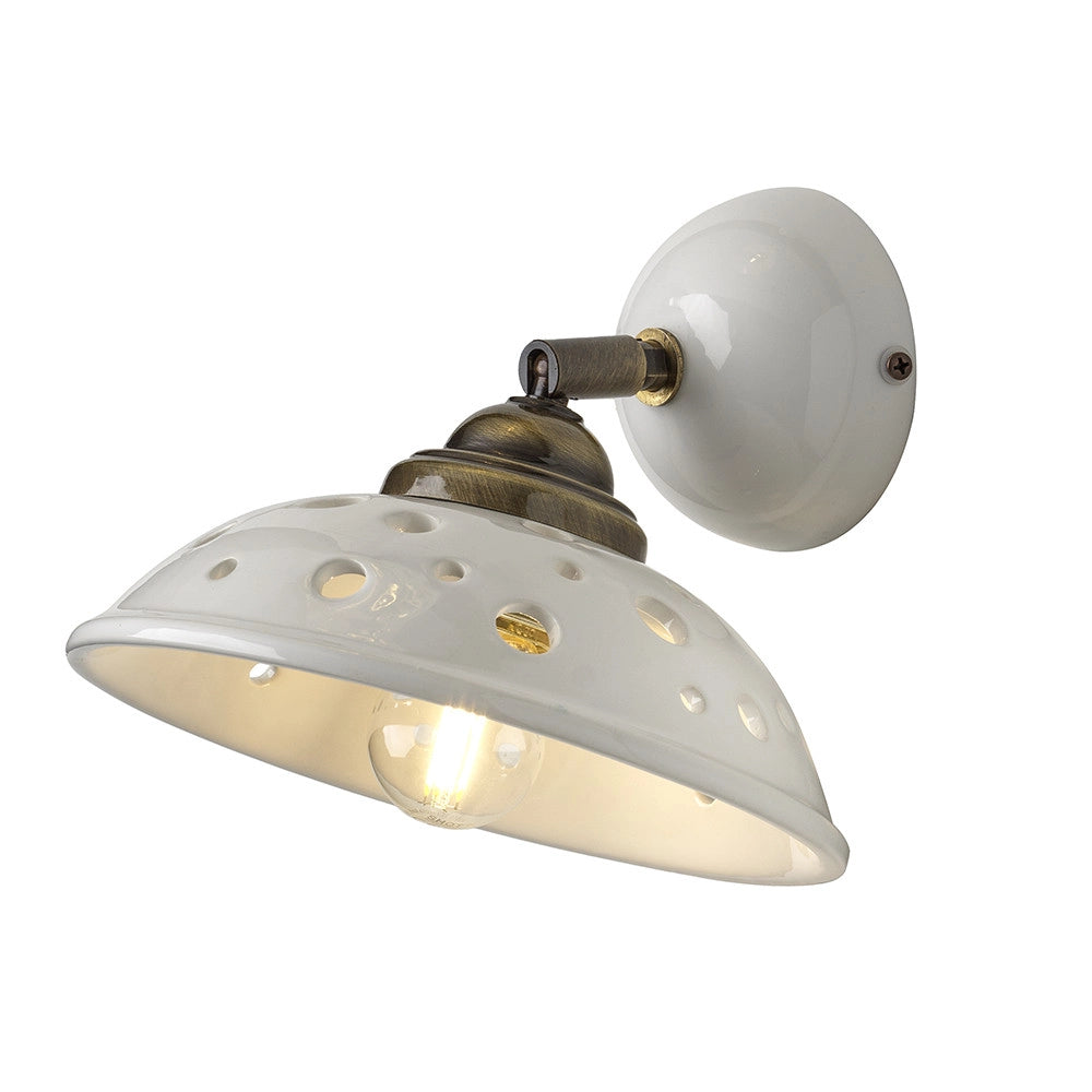 CONTEMPORANEA Applique Orientabile in Ceramica Bianca Lucida