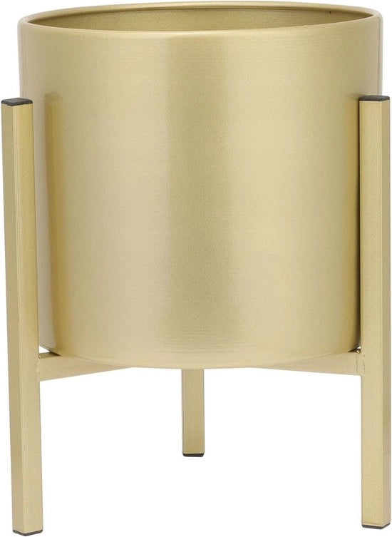 Piatto per piante in metallo 30 cm - Bacinella dorata per piante bonsai - Decorazione per piante nordica con stantuffo standard - Piattaforma per piante in ferro per interni ed esterni - Supporto per piante dorato e piatto per piante rotondo