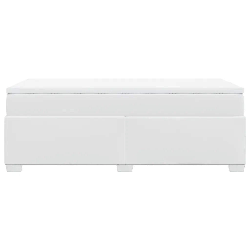 Giroletto a Molle con Materasso-Struttura Letto Bianco 90x200 cm in Similpelle 209783