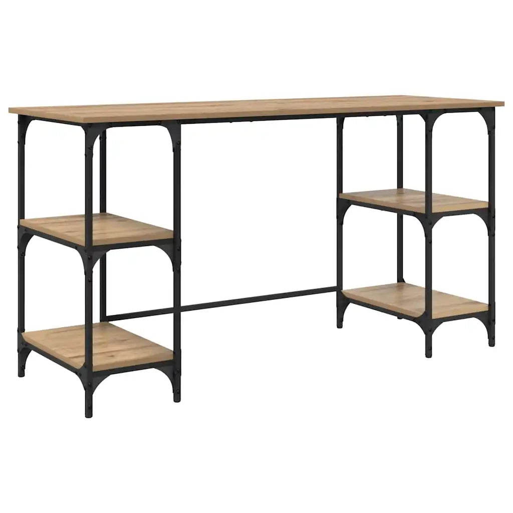 Scrivania Rovere artigianale 140 x 50 x 75 cm Legno multistrato