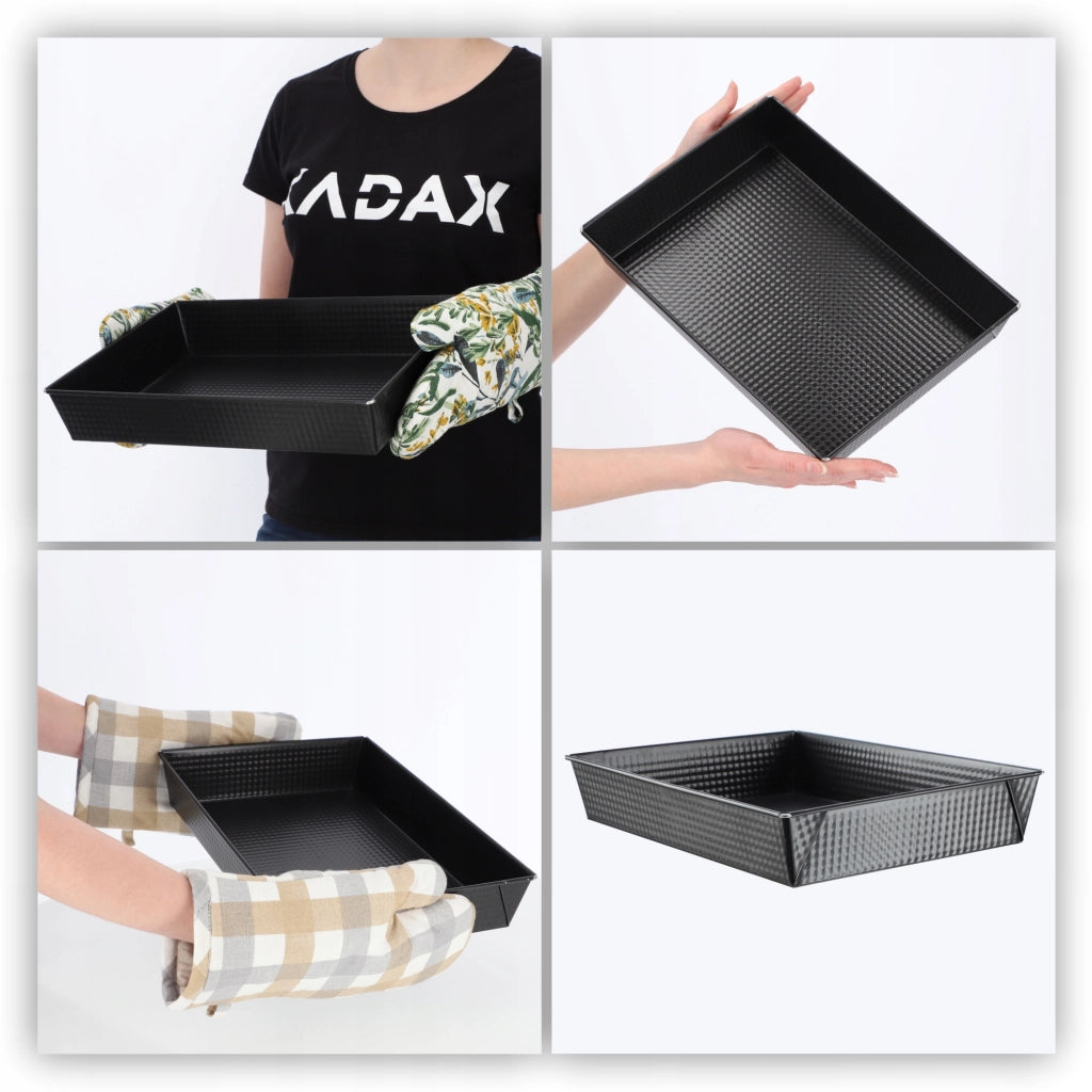 Teglia rettangolare antiaderente per torte KADAX 36x25x6