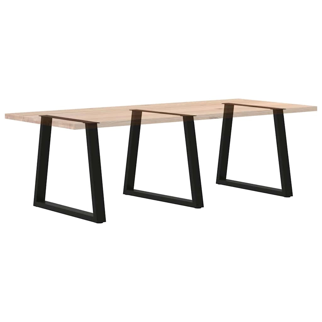 Set di 3 gambe per tavolo da pranzo dal design moderno 70 x 73 cm con piedini regolabili in acciaio nero 02_0056872