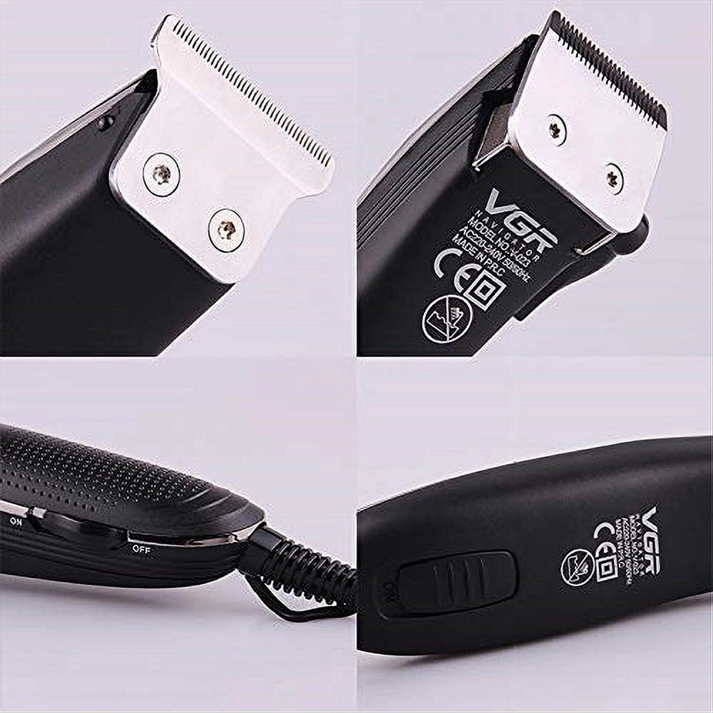 Trade Shop - Kit A 2 Rasoi Combinato Tagliacapelli Barba Trimmer Professionale Con Filo V-023 -