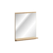 Specchio bagno rettangolare 57x50 cm con bordo contenitore