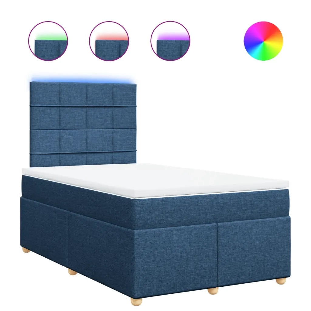 Giroletto a Molle con Materasso Blu 120x200 cm in Tessuto 3293553