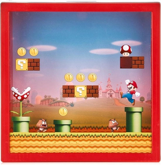 Cassa Moneta in Legno da 18cm (7") colore Rosso - Super Mario Bros.
