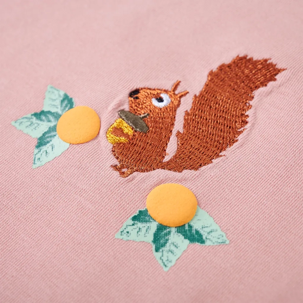 Maglietta da Bambina a Maniche Lunghe Rosa Chiaro 116 13511