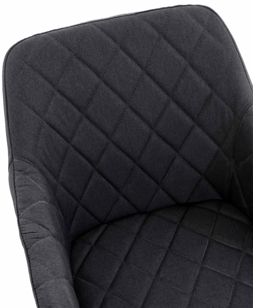 Set di 2 sedie da pranzo Shila nero,Tessuto