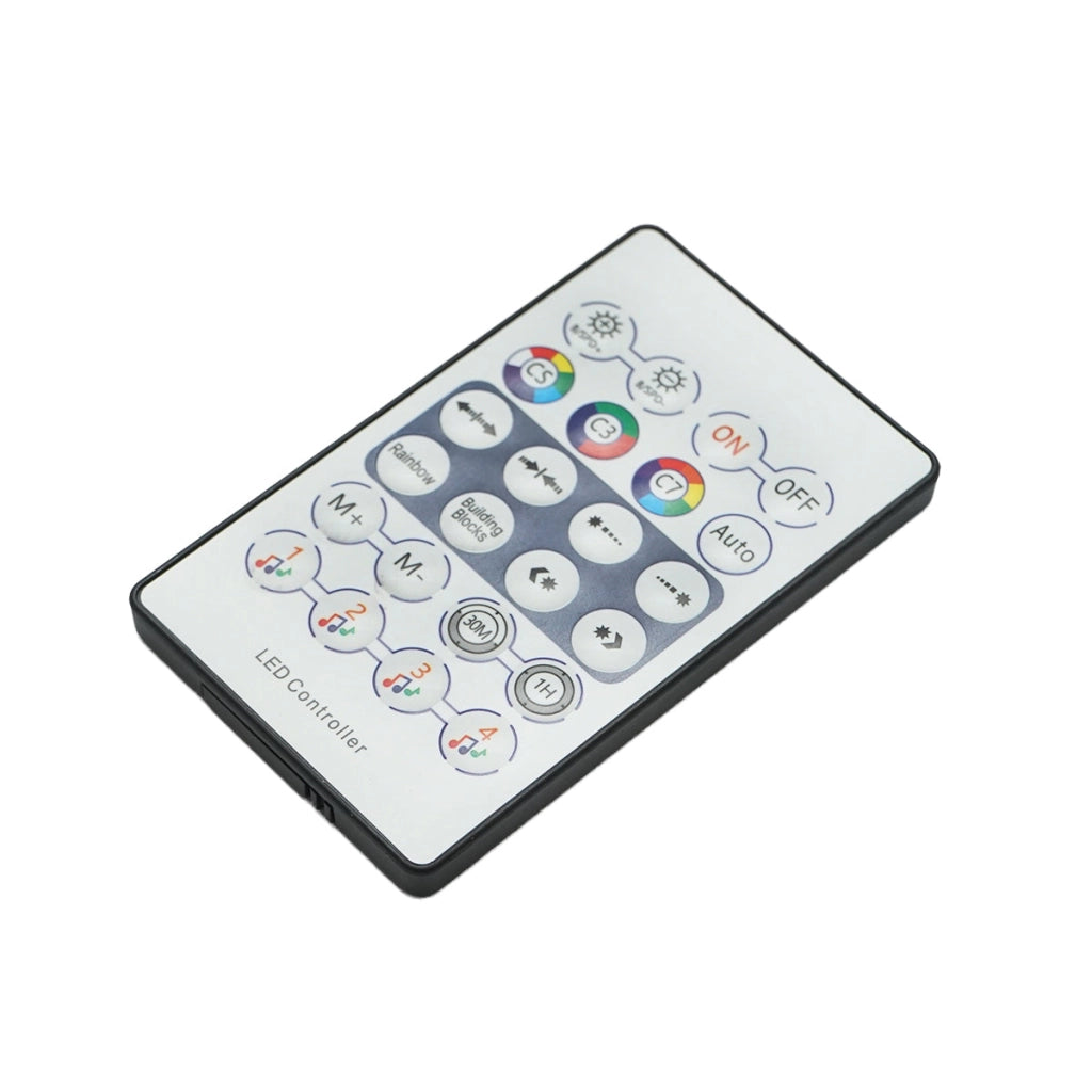Striscia LED intelligente 2W/m 5V con telecomando, controllo musicale, bluetooth, applicazione USB, 15m RGB+IC IP68