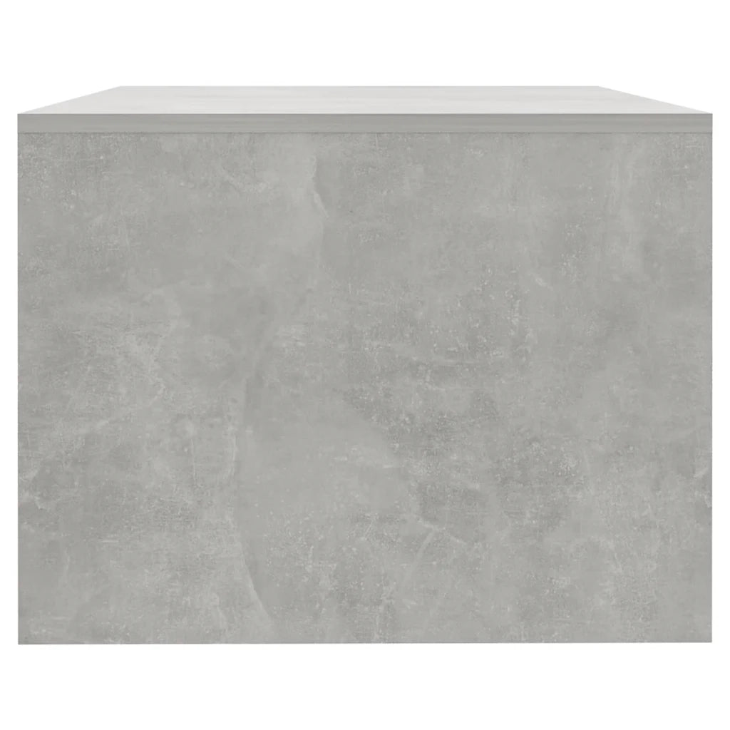 Tavolino Salotto-Tavolino da soggiorno-Tavolo Grigio Cemento 102x55x42 cm Legno Compensato