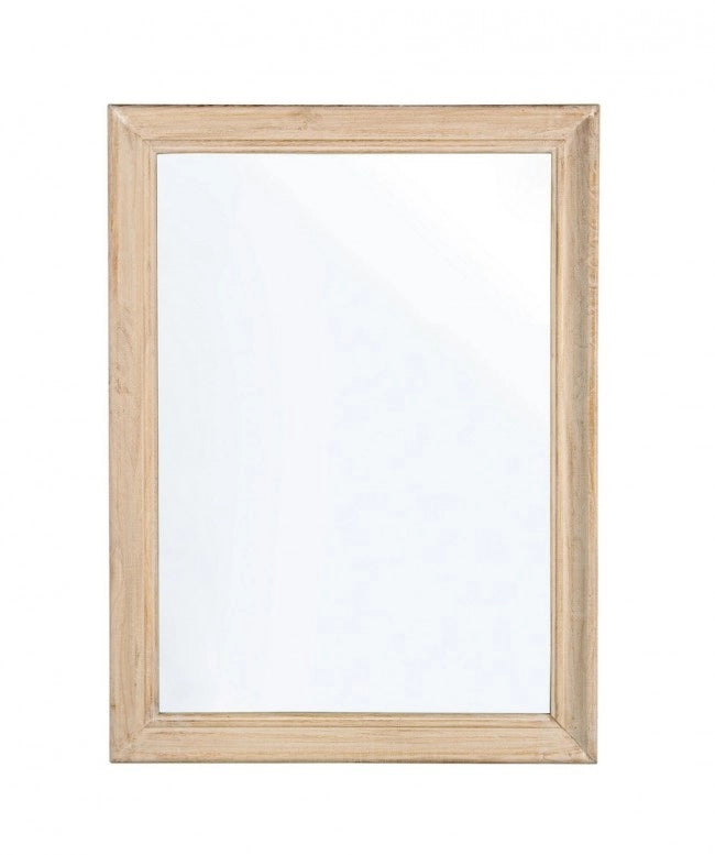 Specchio Rettangolare Legno Naturale Rustico da Parete 60x80 - YOUNG