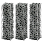 Set Gabbione 3 pz in Filo Zincato 25 x 25 x 100 cm  cod mxl 23583
