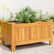 Fioriera Giardino con Rivestimento 54x31x30 cm Massello Acacia 366429