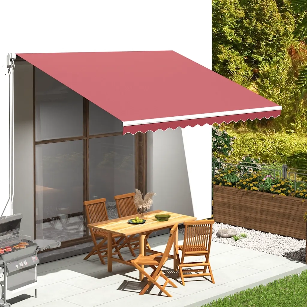 Tessuto di Ricambio per Tenda da Sole-Ricambio telo per tenda da sole Rosso Borgogna 4x3 m