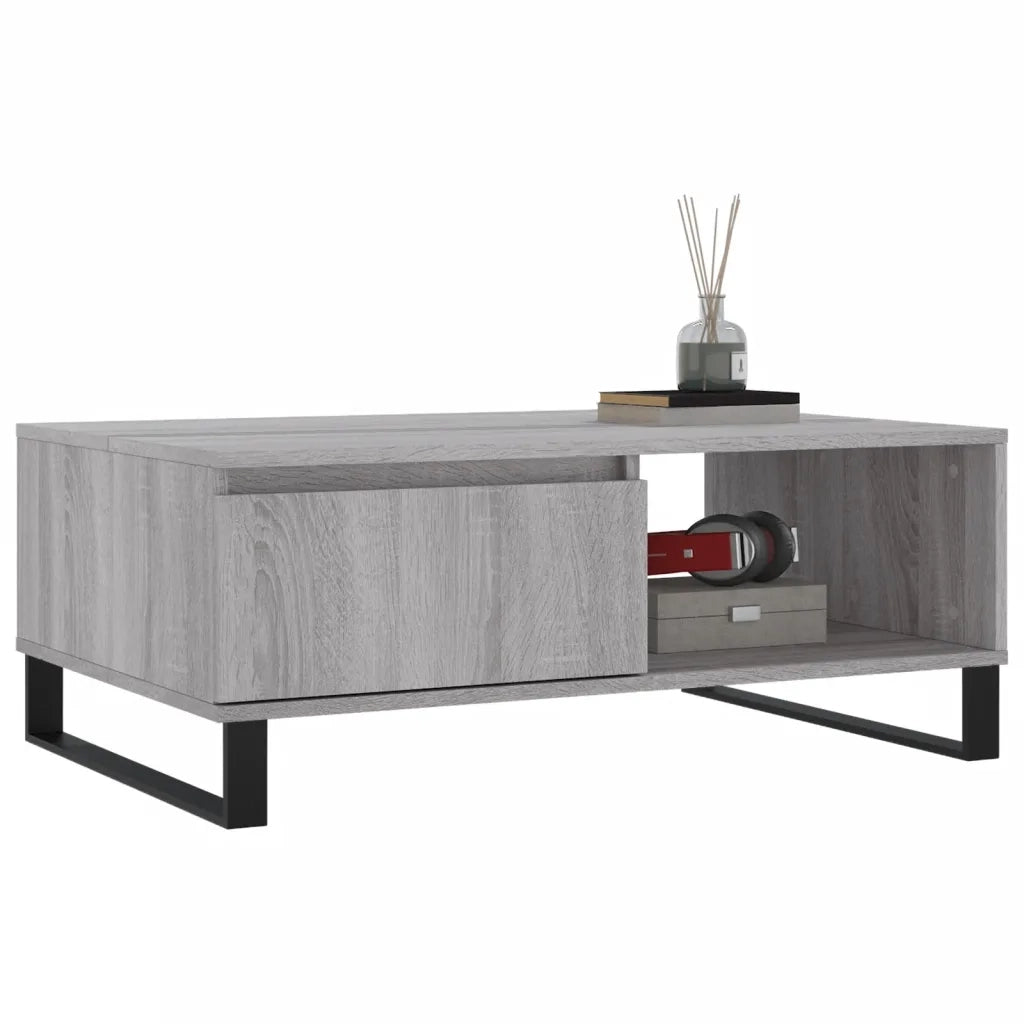 Tavolino da Salotto-Tavolino da soggiorno-Tavolo Grigio Sonoma 90x60x35 cm Legno Multistrato 417251