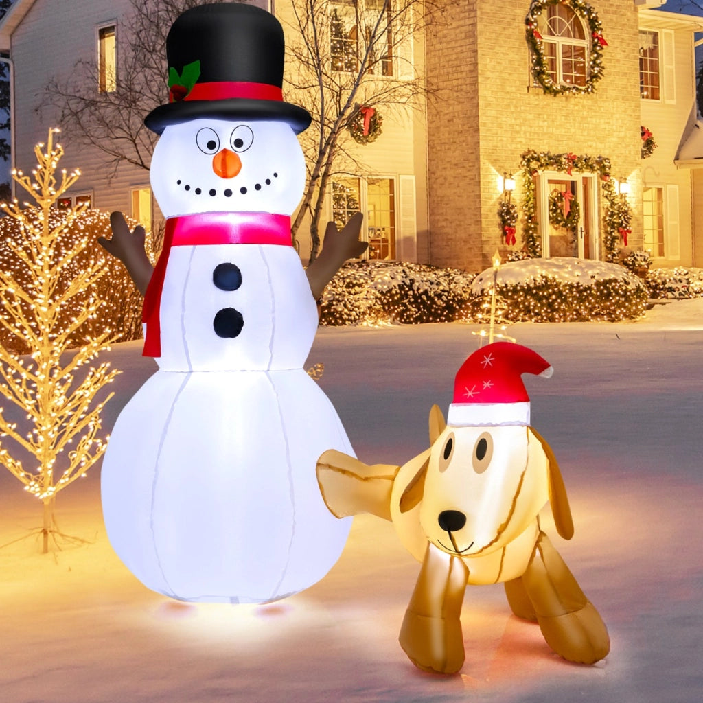 Decorazione natalizia gonfiabile con Luci LED Integrate, Decorazione per interni ed esterni per feste-Natale