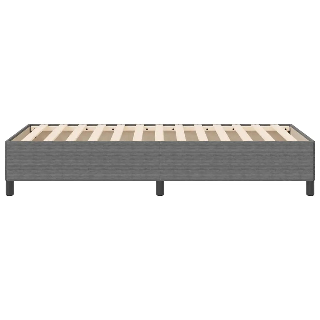 Letto a molle Grigio Chiaro 90 x 200 cm Tessuto in Cords 42006947