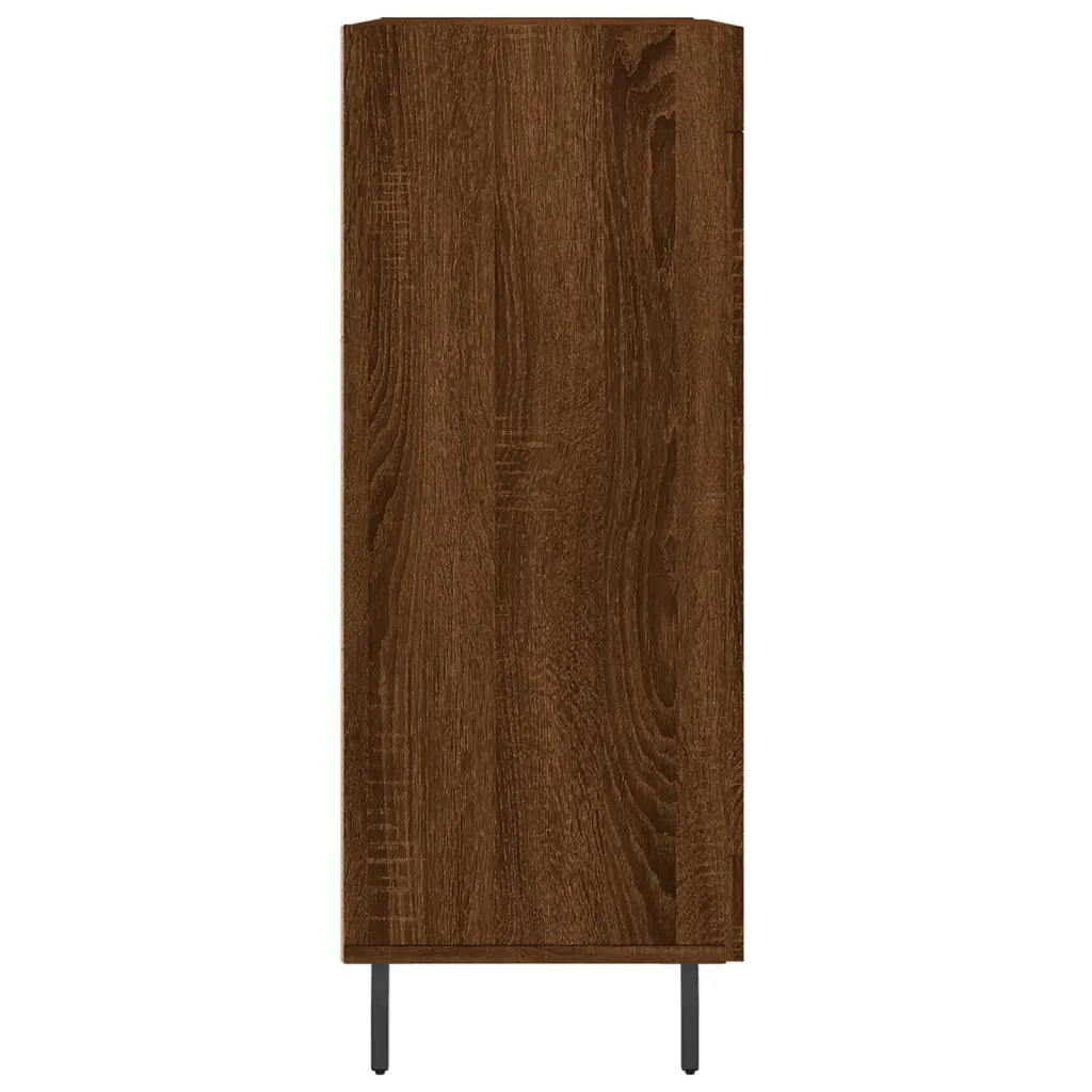Credenza Rovere Marrone 69,5x34x90 cm in Legno Multistrato 828067