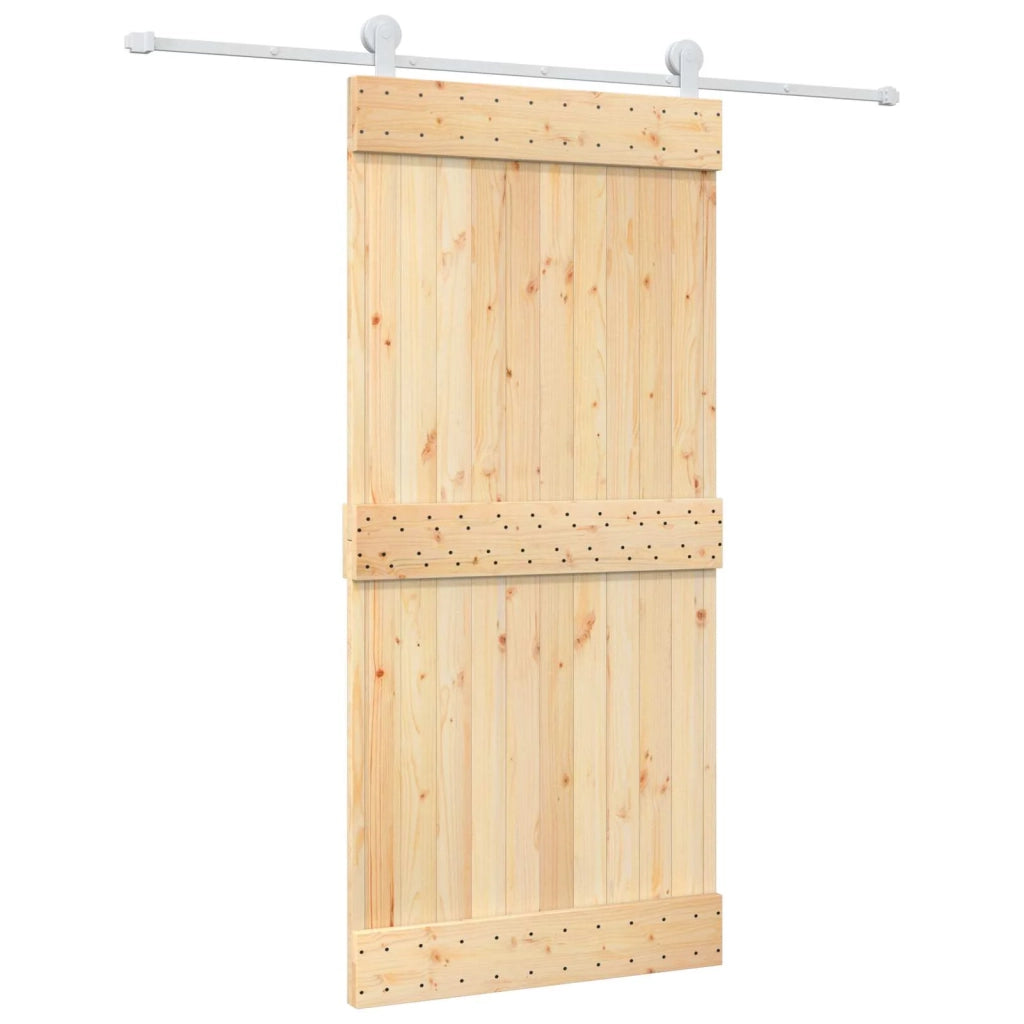 Porta scorrevole Naturale e Bianco 95 x 210 cm 3445030
