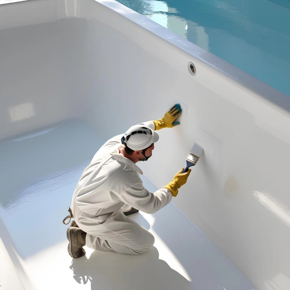 Aquarius pittura acrilica piscine cemento colore bianco italia colorpaint *** formato 13 lt, confezione 1