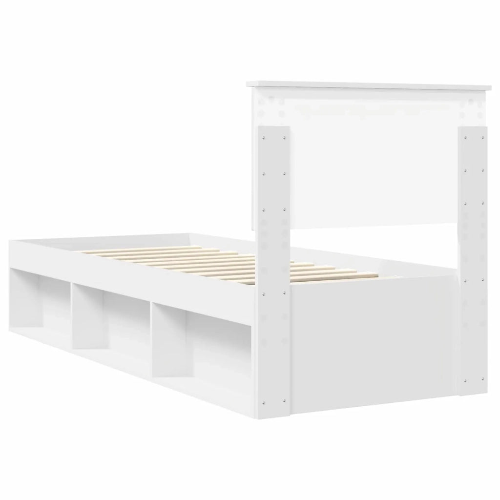 Struttura del letto Bianco 75 x 190 cm Pino massello