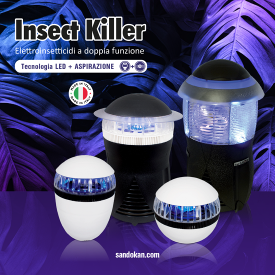 Elettroinsetticida " Mosquito All " ad aspirazione con Led UV