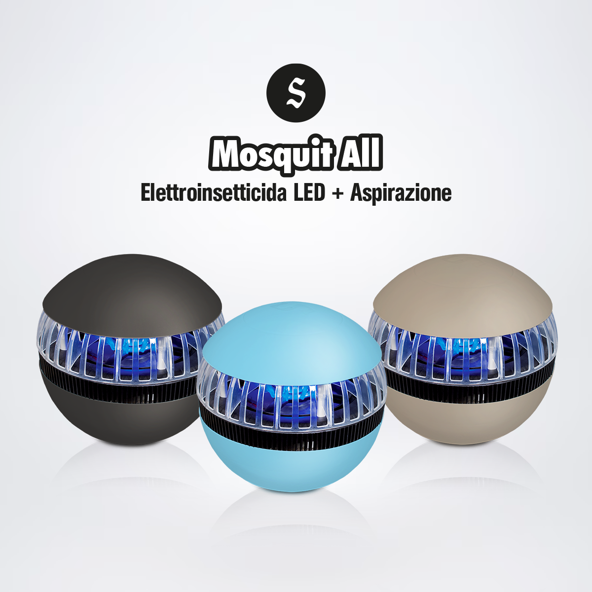 Elettroinsetticida " Mosquito All " ad aspirazione con Led UV