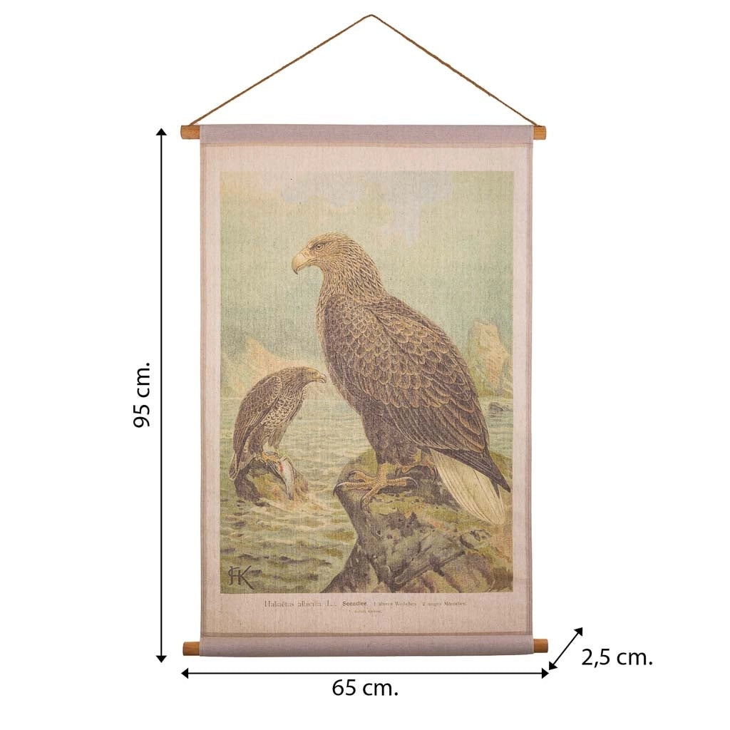 Tela in tessuto pergamena stampata 65x95x2,5h
