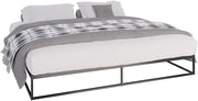 Letto in metallo Scala nero,200x200x25 cm