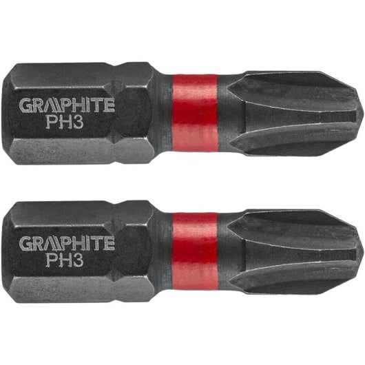 Topex 56h502 inserti ad impatto o ph3 x 25 mm, 2 pz ds