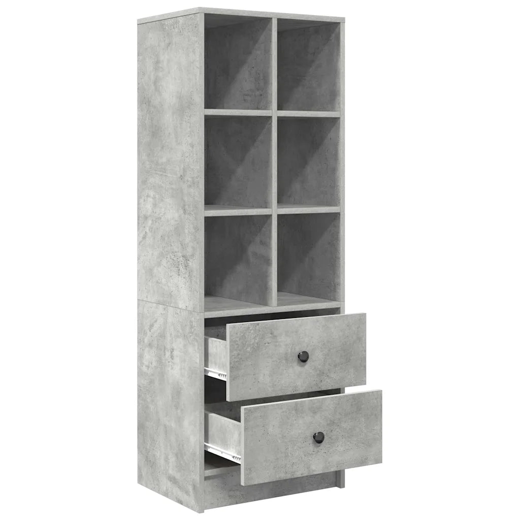 vidaXL Credenza Grigio cemento 45.5 x 34 x 127 cm Legno multistrato