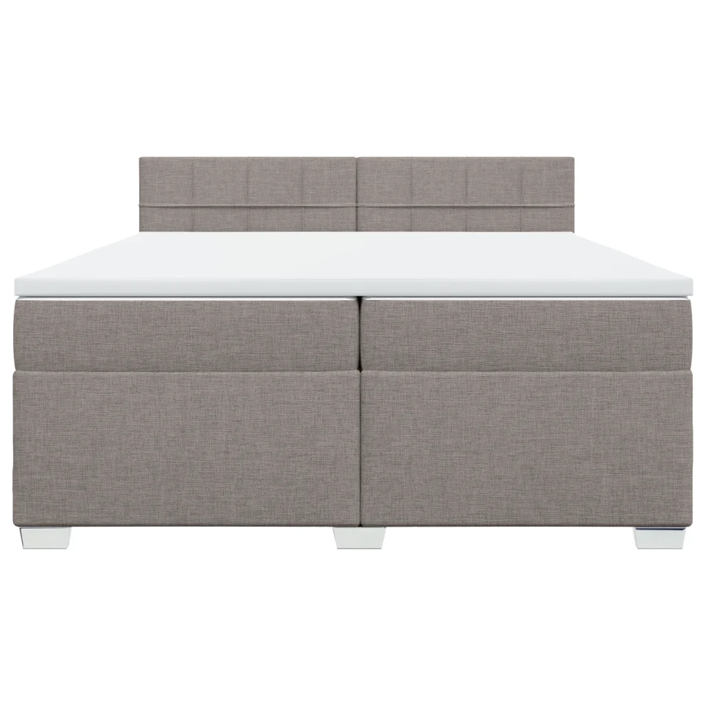 Giroletto a Molle con Materasso Tortora 200x200 cm in Tessuto 3288299