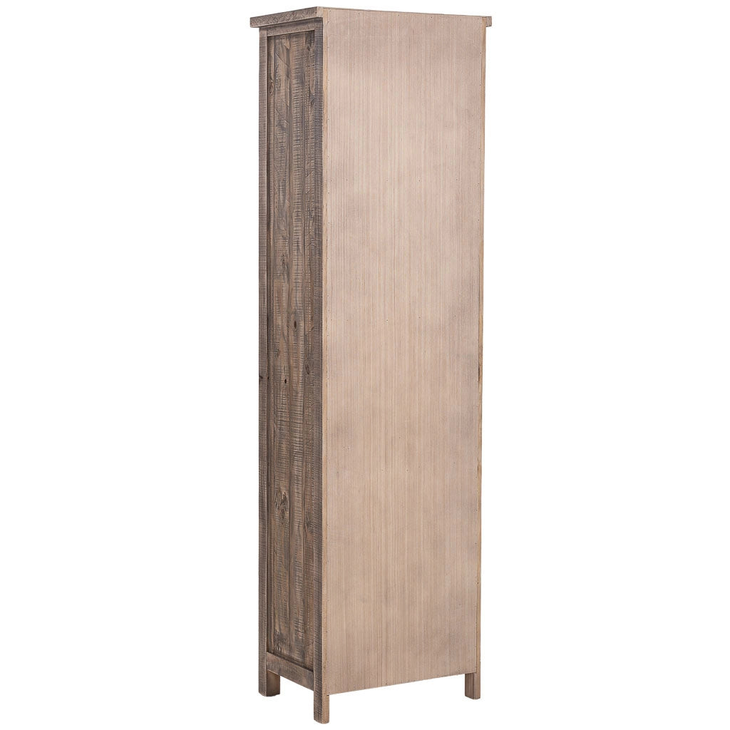 Vetrina in legno marrone con un'anta 58x40x200h cm