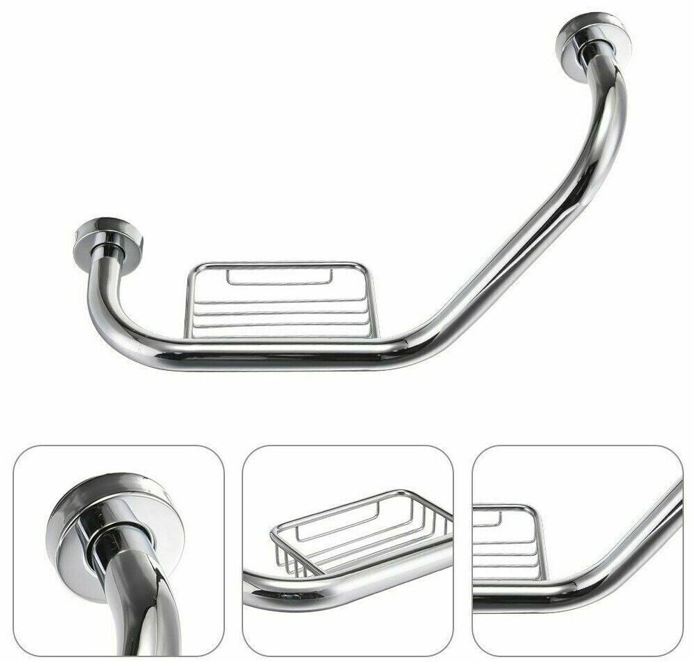 Maniglione sicurezza bagno portasapone maniglia doccia anziani disabili 45 CM