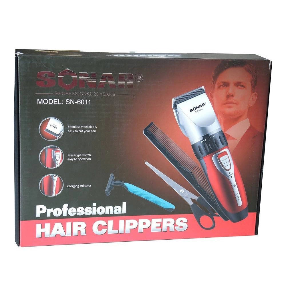 Trade Shop - Taglia Capelli Ricaricabile Rasoio Regola Barba Senza Fili Lama Acciaio Sn6011 -
