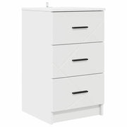 Comodino | Armadio da Notte | Mobiletto da notte Bianco 38 x 38 x 66 cm Legno multistrato