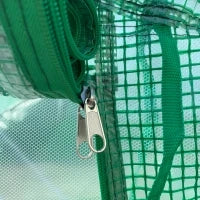 Serra a Tunnel con Copertura PE e Struttura in Acciaio, Porta Avvolgibile e 6 Finestre, 3.5x3x2m, Verde