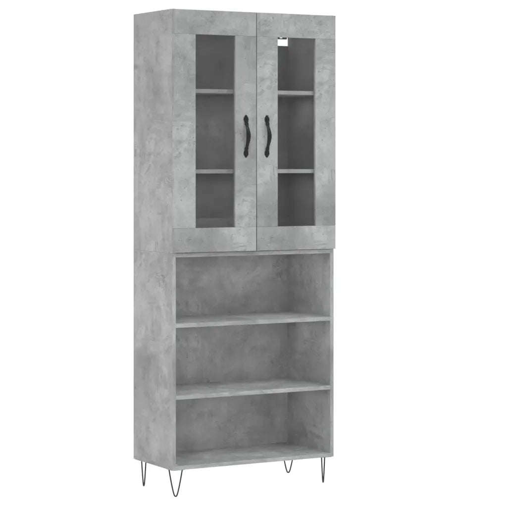 Credenza Grigio Cemento 69,5x34x180 cm in Legno Multistrato 3198757