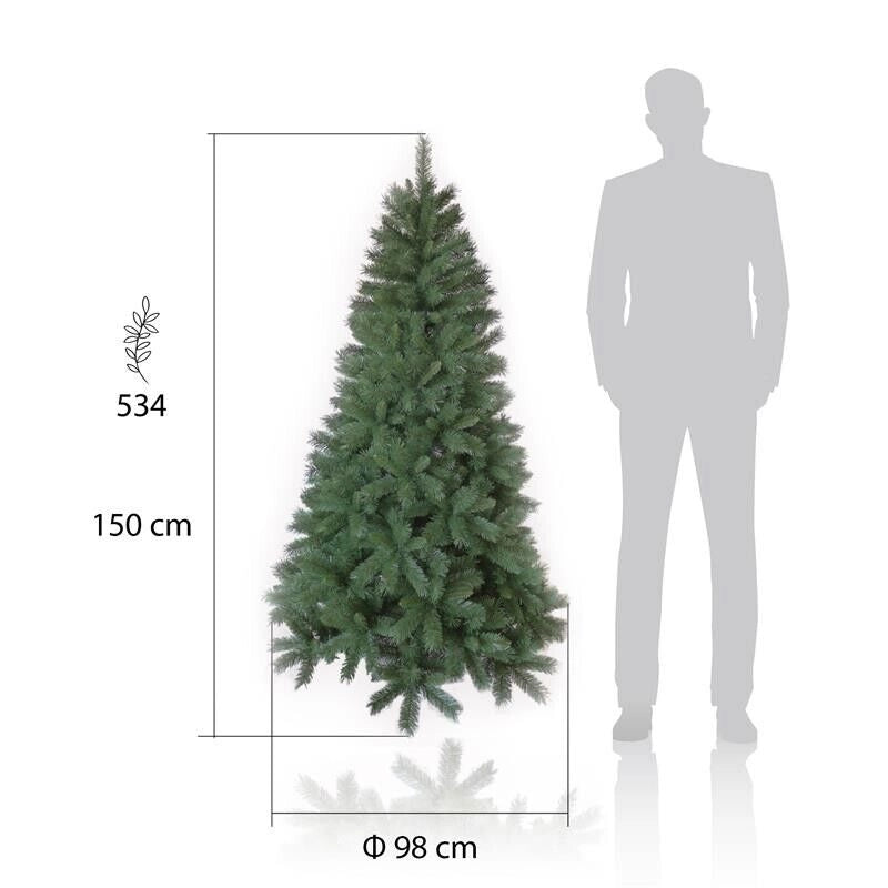 ALBERO DI NATALE MONTEMAURO 150 CM CON 534 RAMI - VERDE ARTIFICIALE