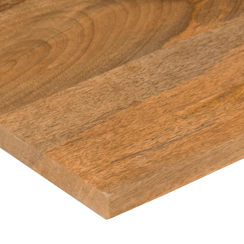 Piano Scrivania con Curva 110x80x2,5cm Massello Grezzo di Mango