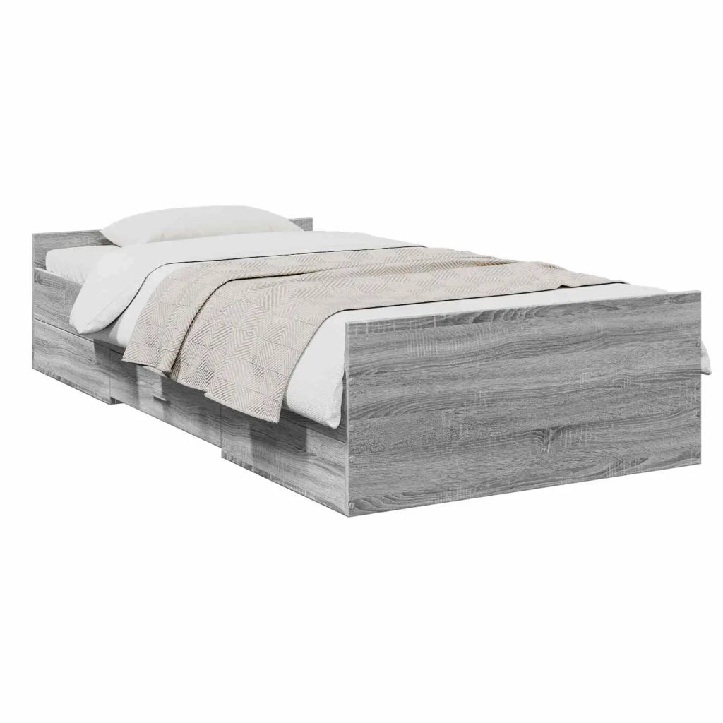 Telaio del letto con storage Sonoma grigio 80 x 200 cm 3429505