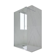 Parete doccia Walk-in da 120 CM H 200 Vetro Trasparente Profilo Silver in pvc mod. Kolors