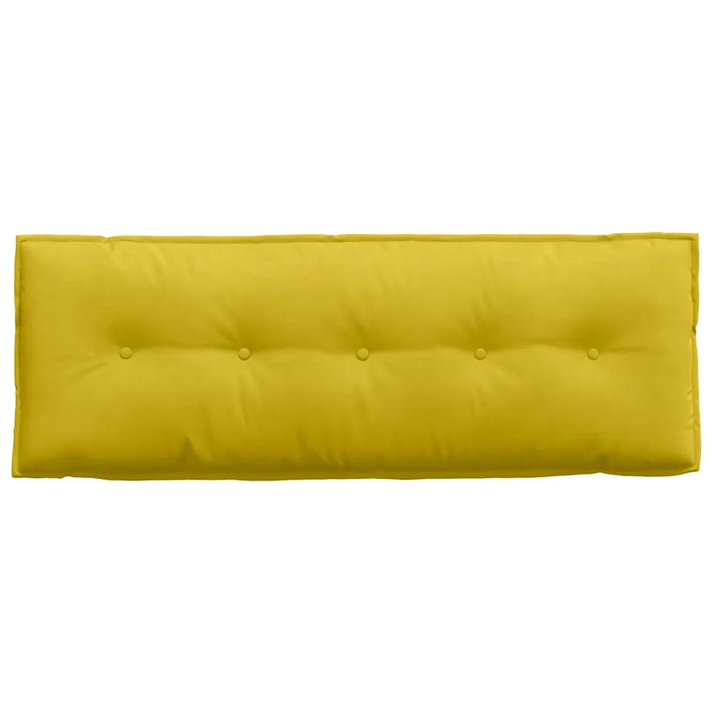 Cuscino per Schiena Giallo 140 x 50 cm Tessuto in Cords