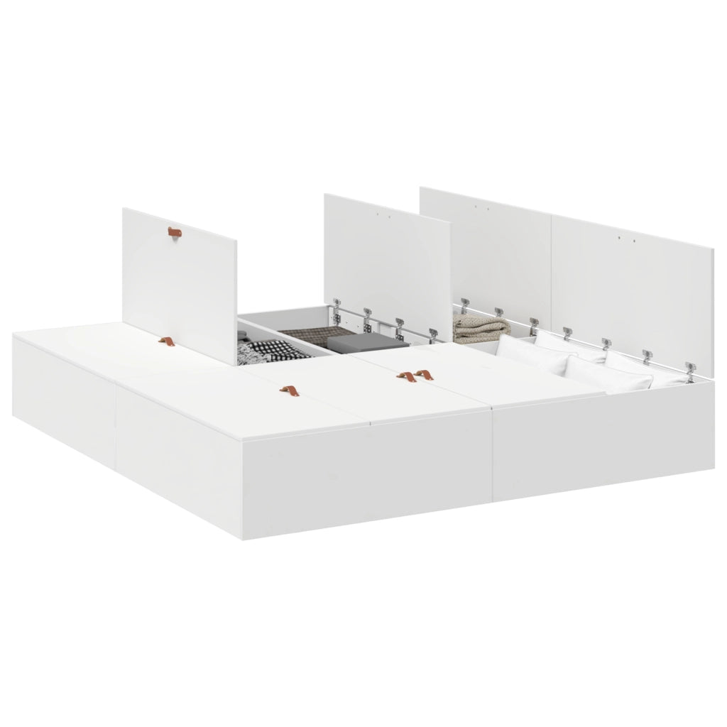 Struttura Letto con Contenitore Bianca 200x200 cm