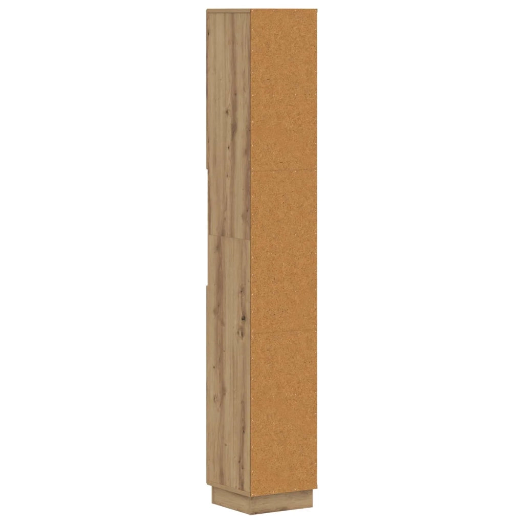 Armadio da Bagno con Ripiano Aperto HOORN Rovere Artigianale 897264