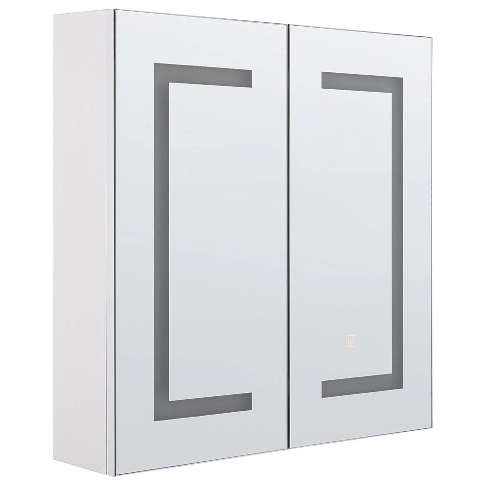 Moderno Armadietto a Muro da Bagno Nero a Specchio 88 x 40 x 35 cm