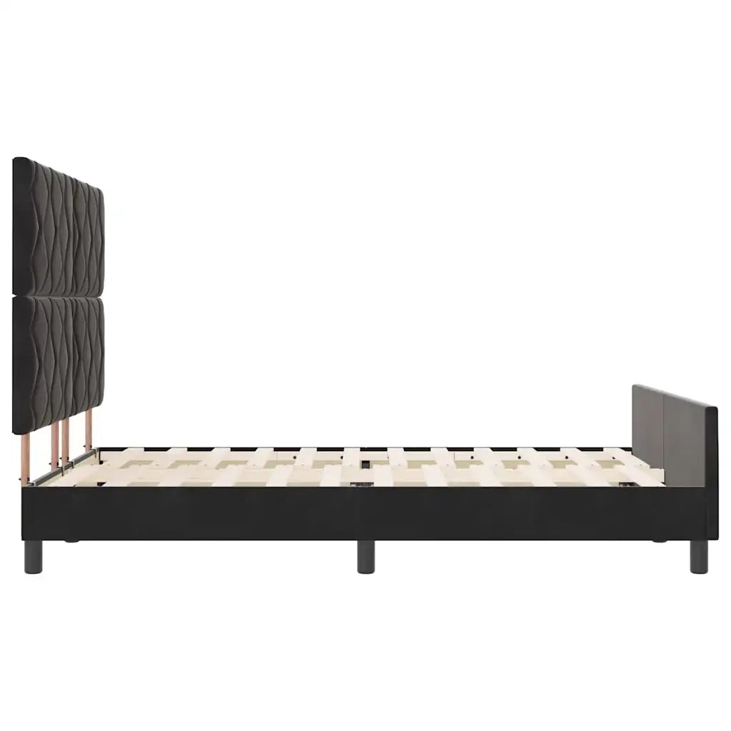 Letto a molle con testiera Nero 160 x 200 cm Velluto 3345019