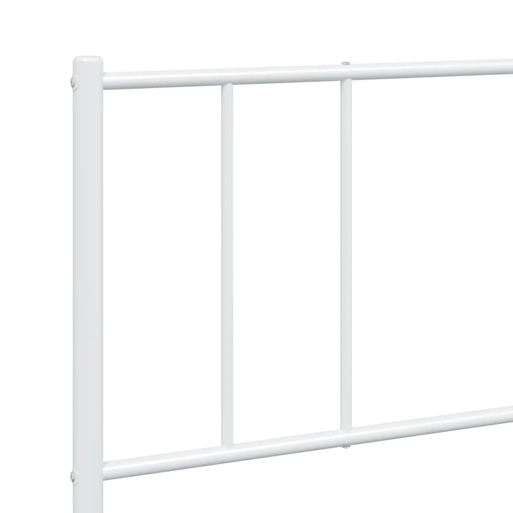 Giroletto con Testiera Metallo Bianco 193x203 cm 352535
