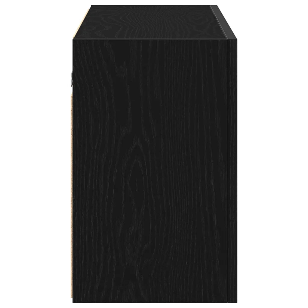 Mobile da Bagno a Parete Nero 100x25x40 cm in Truciolato 860104