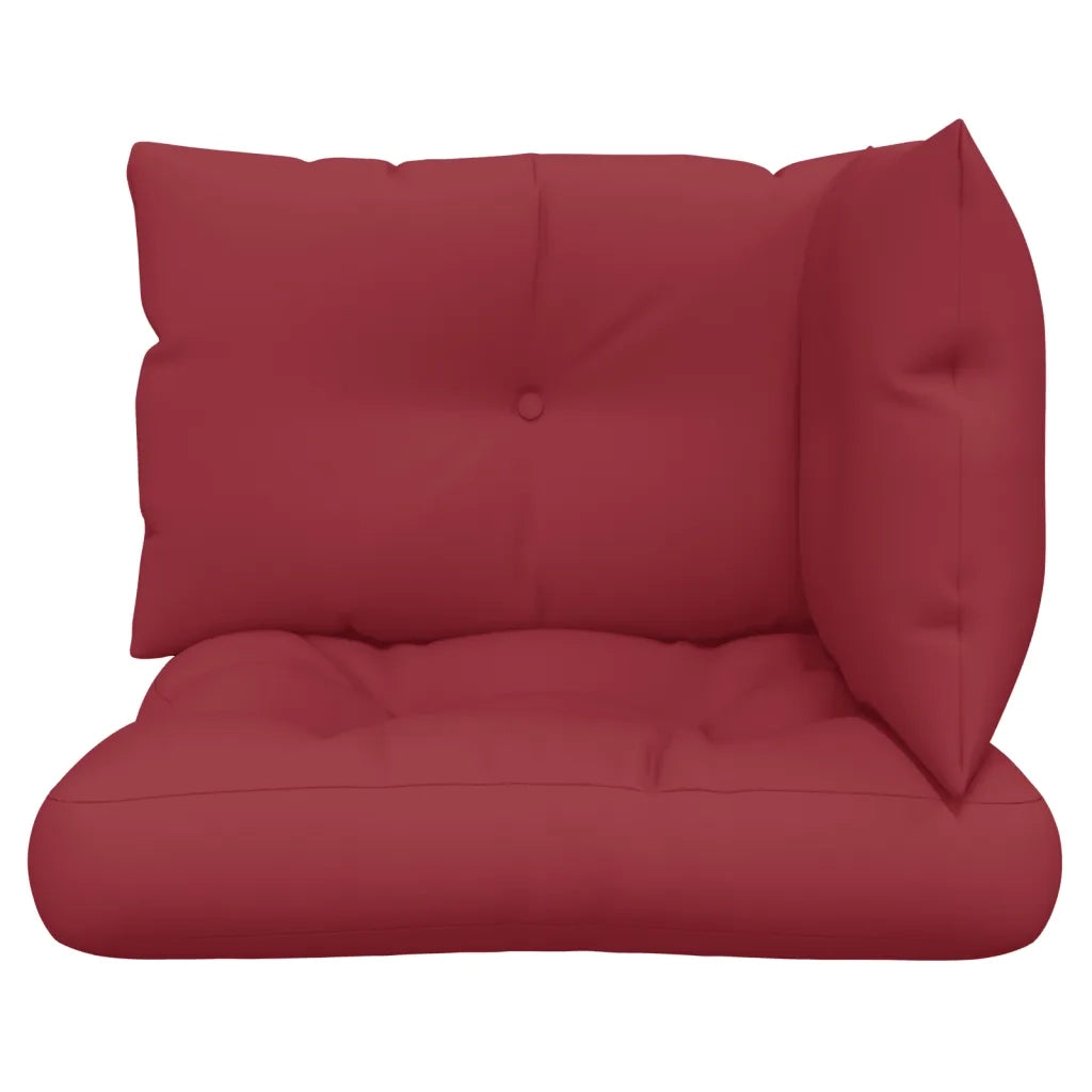 vidaXL Cuscini per Pallet 3 pz Rosso Vino in Tessuto